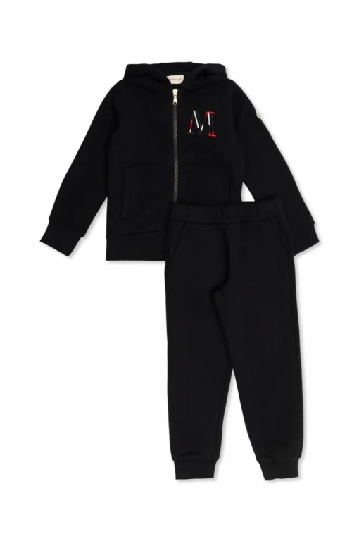 Moncler Enfant GRANATOWY Zestaw: bluza z kapturem i spodnie