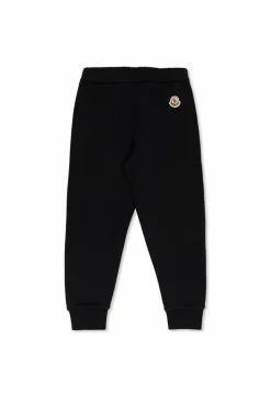 Moncler Enfant GRANATOWY Spodnie dresowe z naszywką z logo
