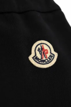 Moncler Enfant GRANATOWY Spodnie dresowe z naszywką z logo