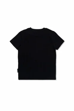 Moncler Enfant GRANATOWY T-shirt z logo