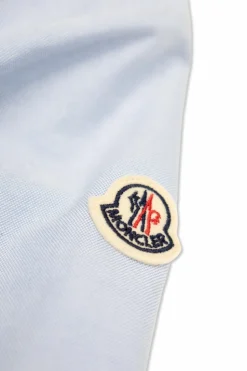 Moncler Enfant jasnoniebieski Bawełniana koszula z kieszenią