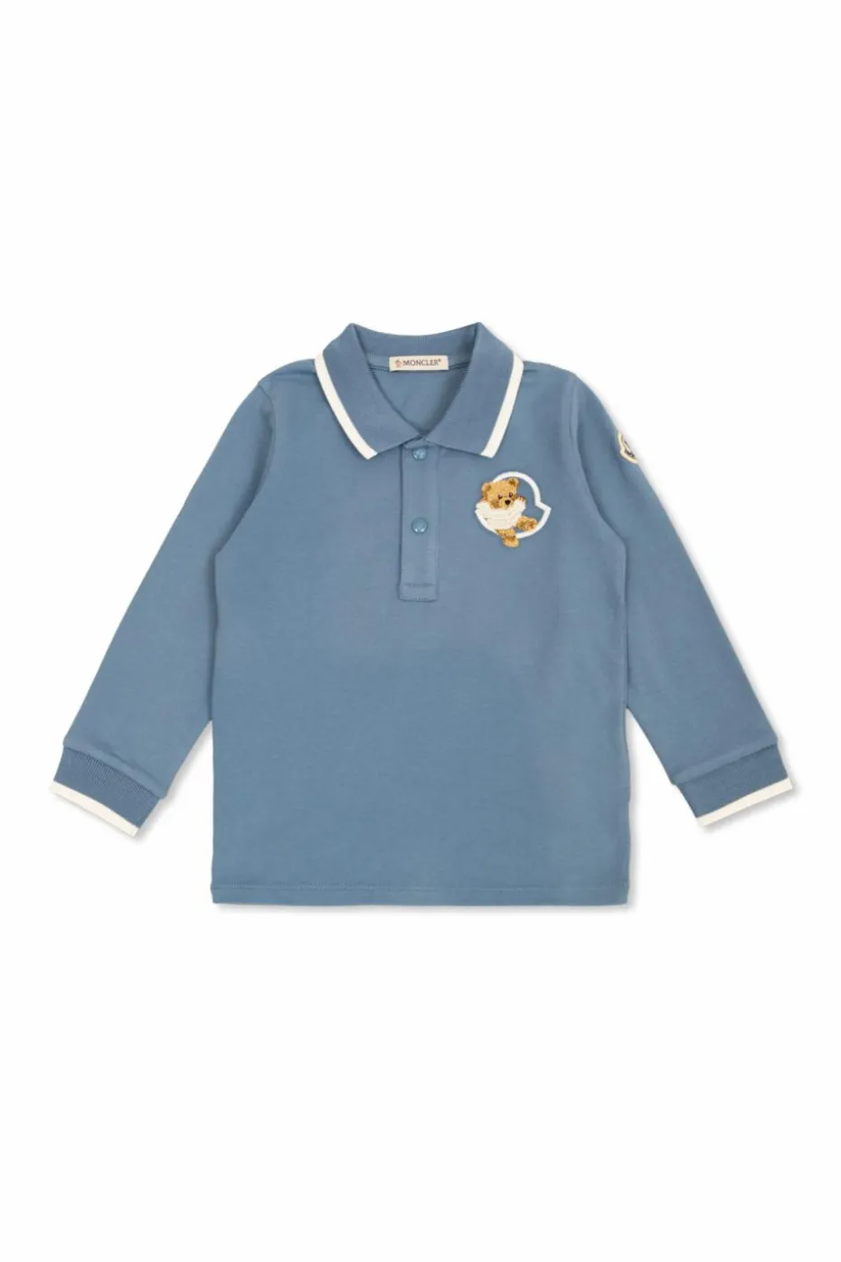 Moncler Enfant jasnoniebieski Polo z długimi rękawami