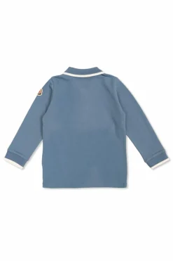 Moncler Enfant jasnoniebieski Polo z długimi rękawami