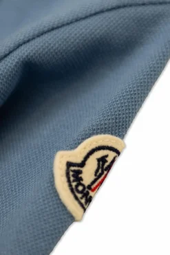 Moncler Enfant jasnoniebieski Polo z długimi rękawami