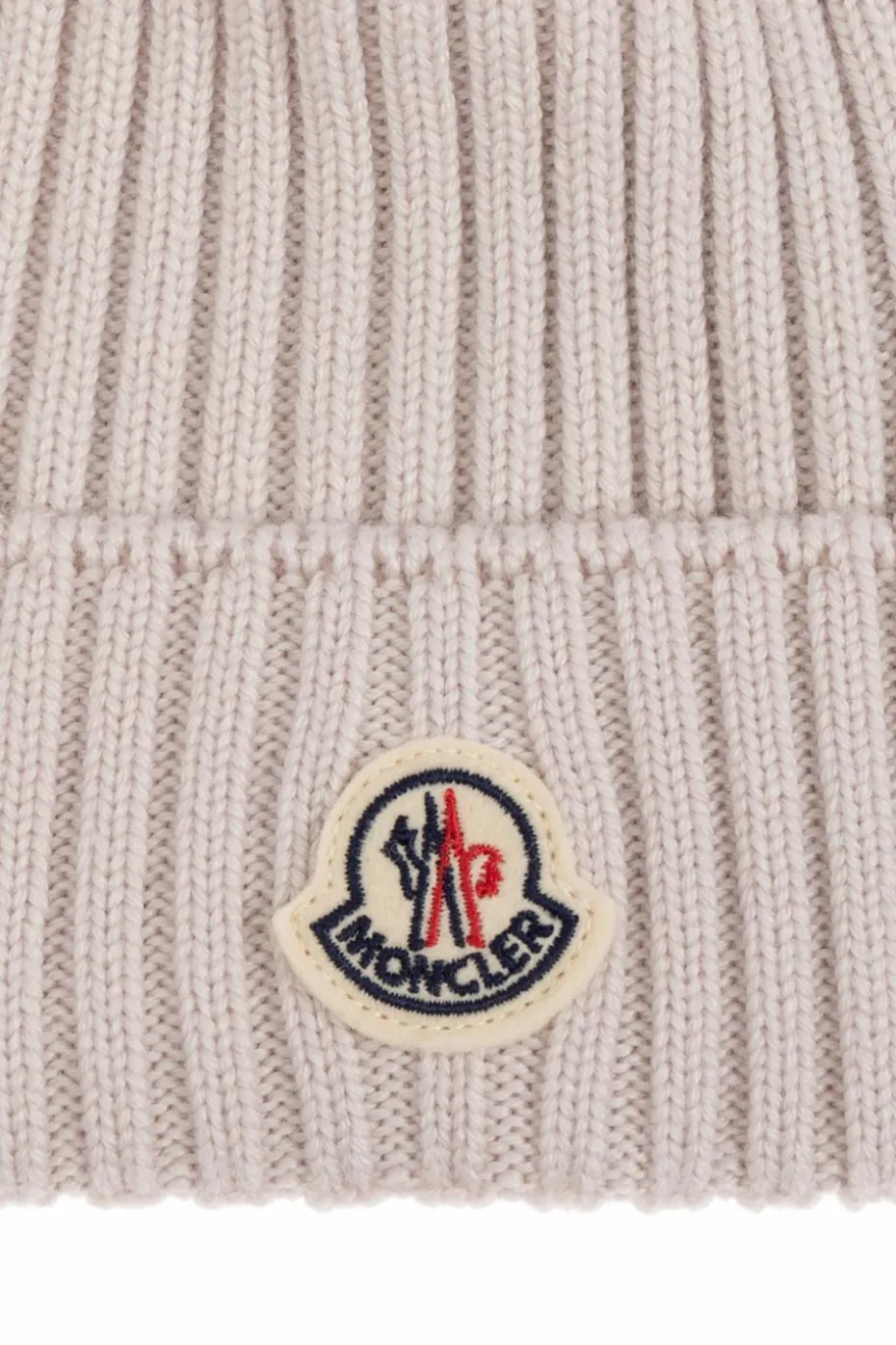 Moncler Enfant kremowy Czapka z pomponem