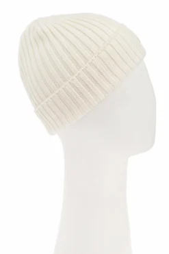 Moncler Enfant kremowy Czapka z naszywką z logo