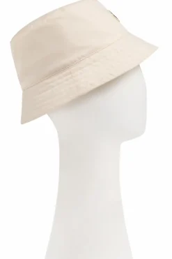Moncler Enfant kremowy Kapelusz z naszywką z logo