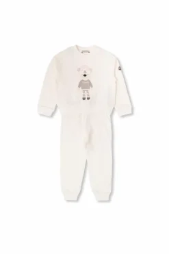 Moncler Enfant kremowy Komplet dresowy: bluza i spodnie