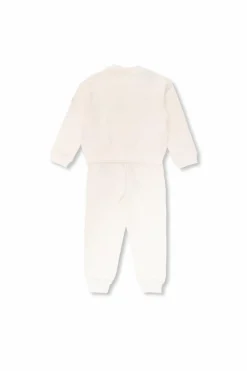 Moncler Enfant kremowy Komplet dresowy: bluza i spodnie
