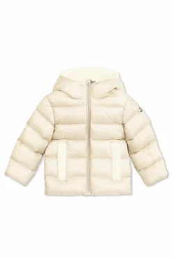 Moncler Enfant kremowy Kurtka puchowa `Borgan`