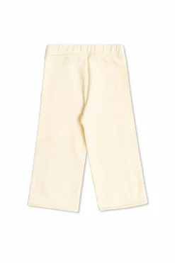 Moncler Enfant kremowy Spodnie z naszywką z logo