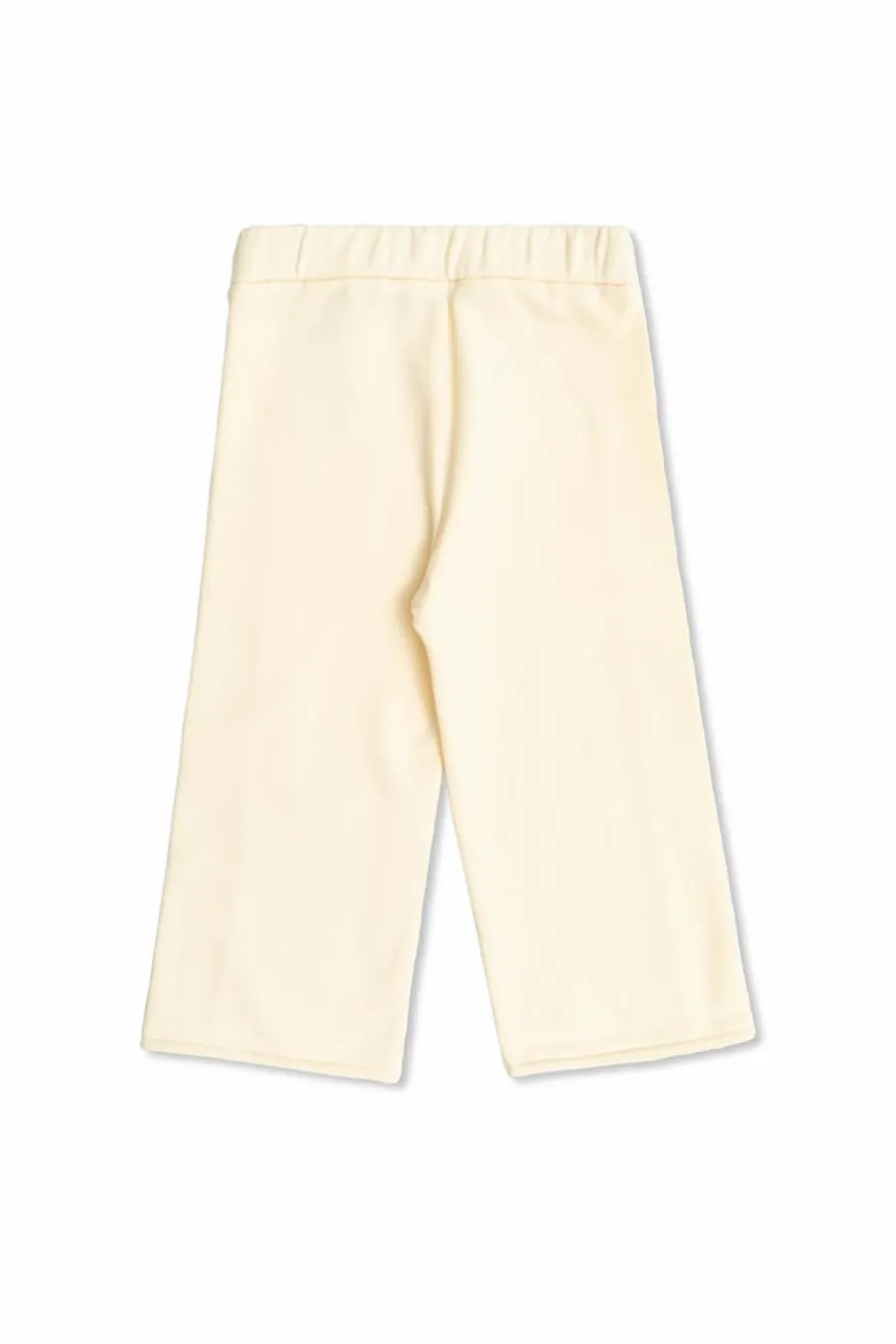 Moncler Enfant kremowy Spodnie z naszywką z logo