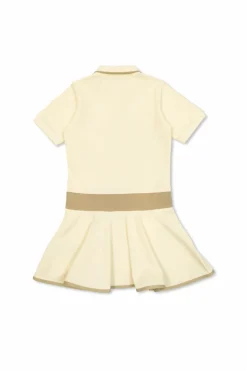 Moncler Enfant kremowy Sukienka z logo