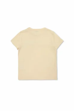 Moncler Enfant kremowy T-shirt z logo