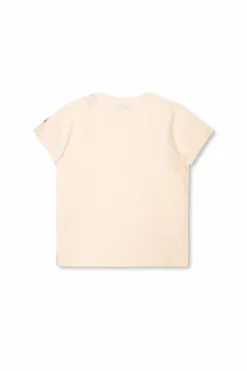 Moncler Enfant kremowy T-shirt z logo
