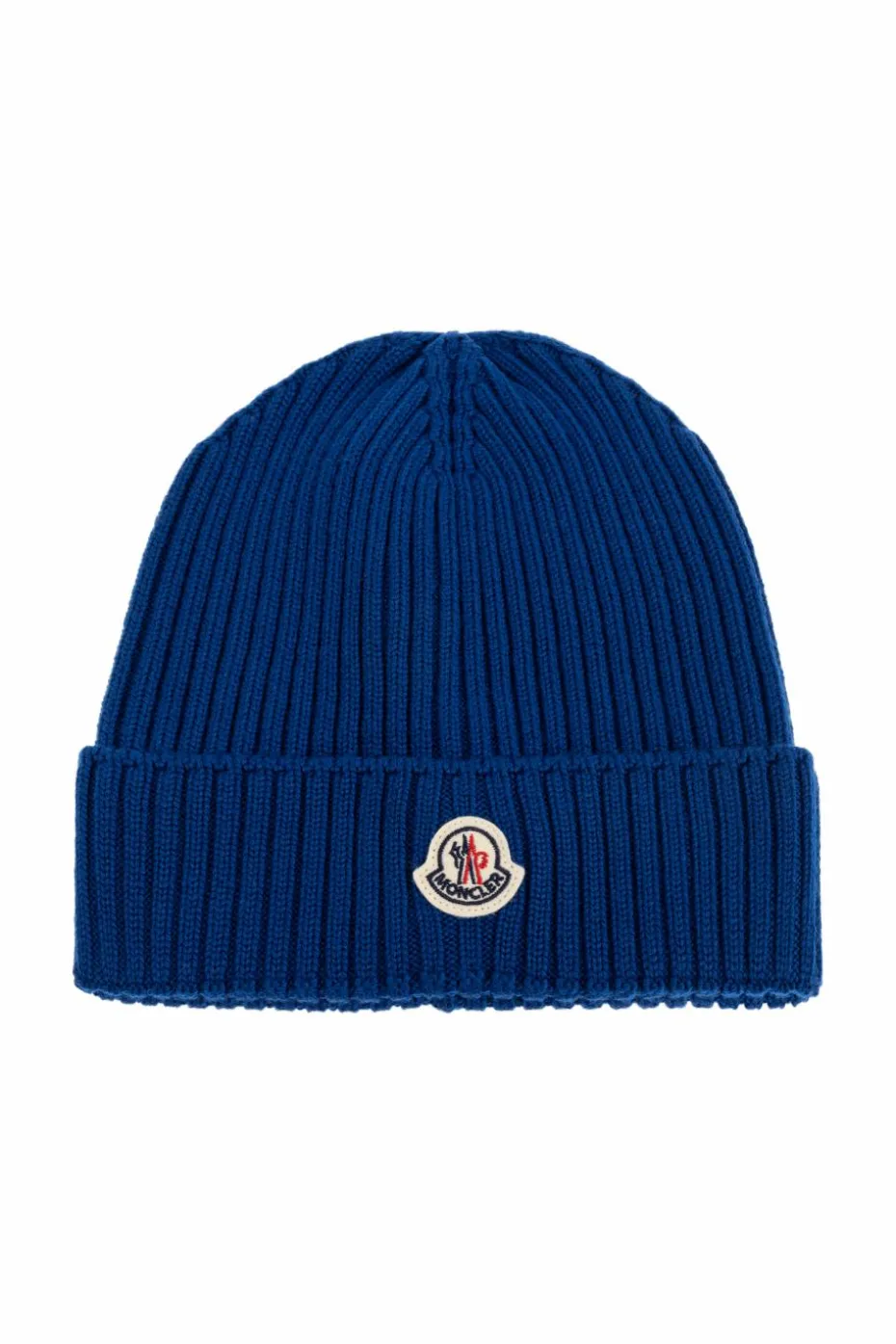 Moncler Enfant NIEBIESKI Czapka z naszywką z logo