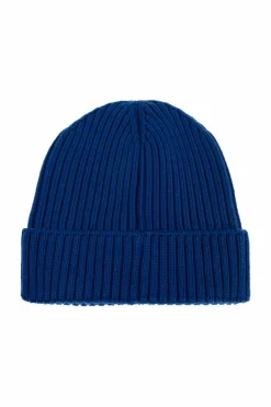 Moncler Enfant NIEBIESKI Czapka z naszywką z logo