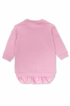Moncler Enfant RÓŻOWY Bawełniana sukienka
