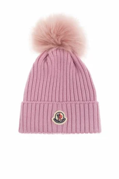 Moncler Enfant RÓŻOWY Czapka z pomponem