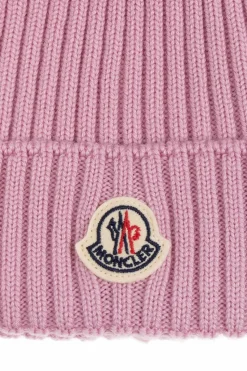 Moncler Enfant RÓŻOWY Czapka z pomponem