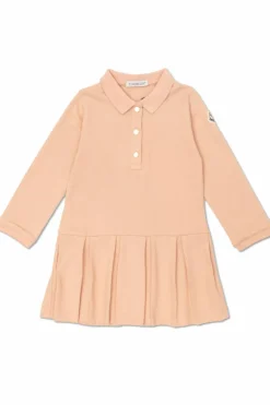 Moncler Enfant RÓŻOWY Sukienka z kołnierzem
