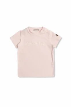 Moncler Enfant RÓŻOWY T-shirt z logo