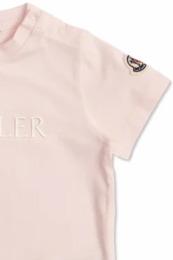 Moncler Enfant RÓŻOWY T-shirt z logo
