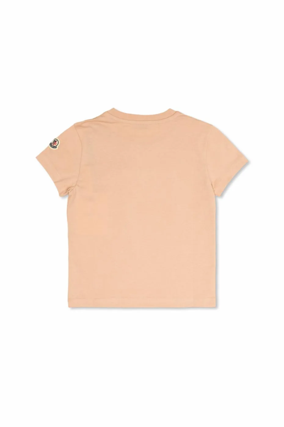 Moncler Enfant RÓŻOWY T-shirt z wyszytym logo