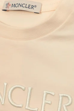Moncler Enfant RÓŻOWY T-shirt z logo