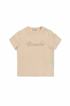 Moncler Enfant RÓŻOWY T-shirt z logo