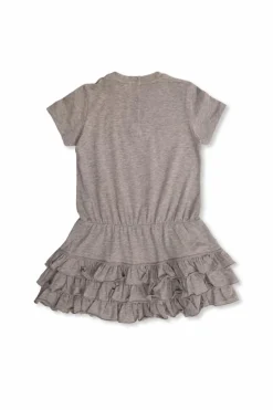 Moncler Enfant SZARY Sukienka z falbanami