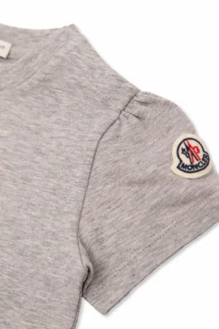 Moncler Enfant SZARY T-shirt z logo