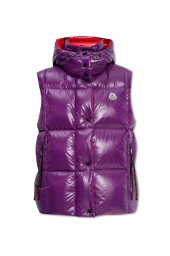 Moncler FIOLETOWY Kamizelka puchowa 'Luzule'