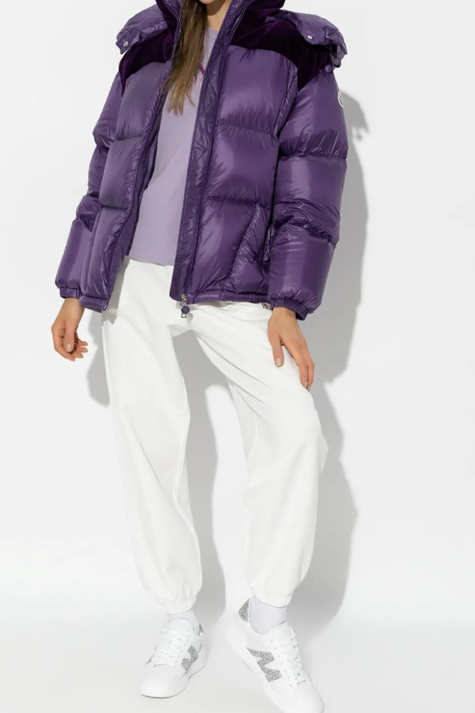 Moncler FIOLETOWY Kurtka puchowa ‘Meandre’