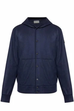 Moncler GRANATOWY Bluza z kapturem