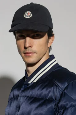 Moncler GRANATOWY Czapka z daszkiem