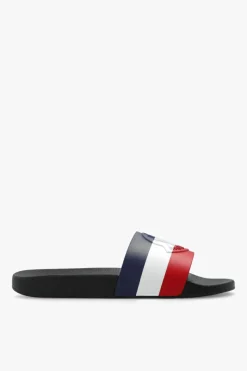 Moncler GRANATOWY Gumowe klapki ‘Basile’