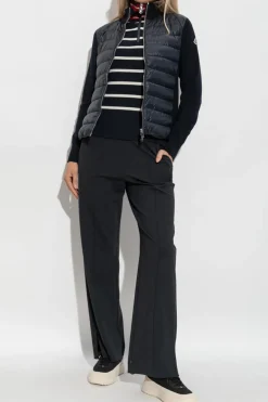 Moncler GRANATOWY Kardigan ze stójką