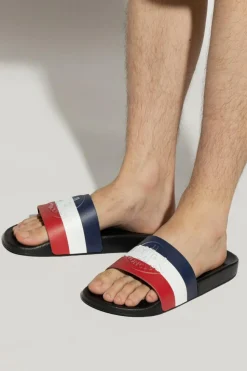 Moncler GRANATOWY Klapki ‘Basile’