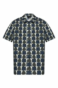 Moncler GRANATOWY Koszula z krókimi rękawami