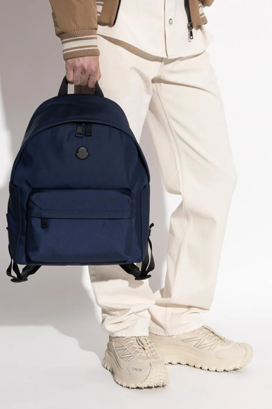 Moncler GRANATOWY Plecak z logo