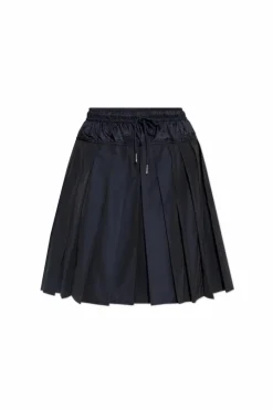 Moncler GRANATOWY Plisowana spódnica