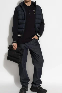 Moncler GRANATOWY Polo z logo