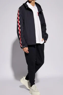 Moncler GRANATOWY Spodnie dresowe
