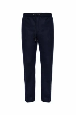 Moncler GRANATOWY Spodnie w kant