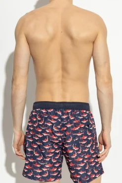 Moncler GRANATOWY Szorty kąpielowe