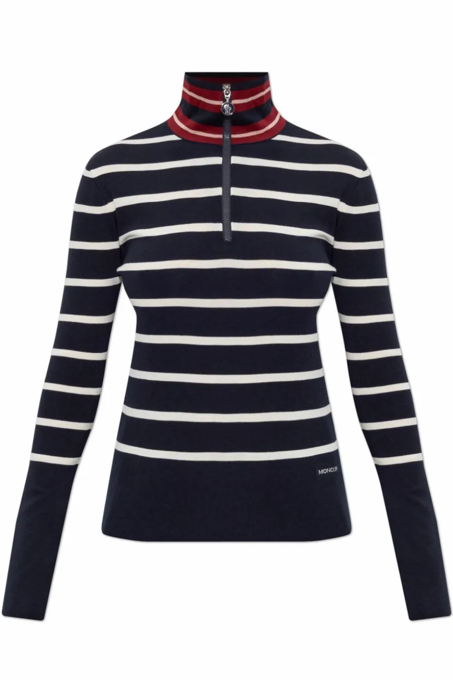 Moncler GRANATOWY Top ze wzorem w pasy