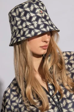 Moncler GRANATOWY Wzorzysty kapelusz