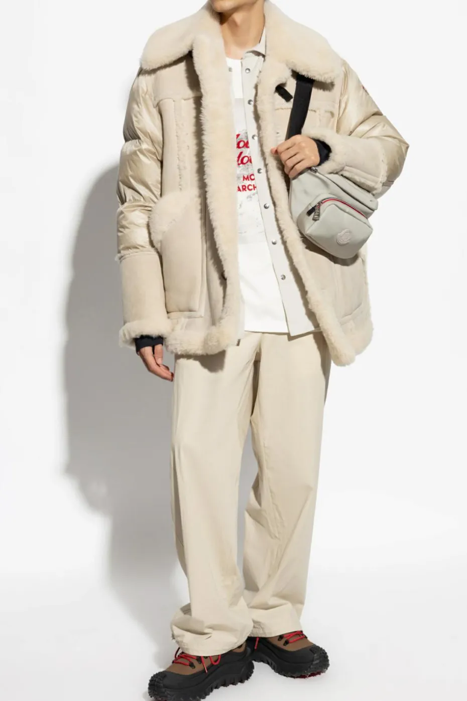 Moncler Grenoble beżowy MONCLER GRENOBLE APRES-SKI