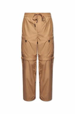 Moncler Grenoble beżowy Spodnie z odpinanymi nogawkami